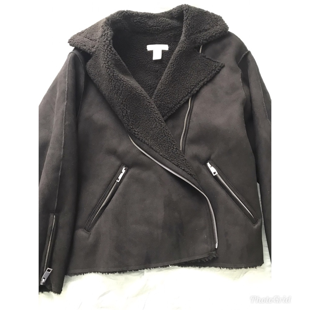 H&M Faux Suede moto Jacket